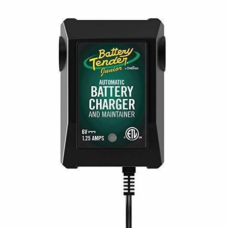 Battery Junior Battery Tender Junior 6V, 1.25A Battery Charger and Maintainer: Fully Automatic 6V Automotive Batter 022-0196